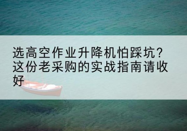 红花岗高空作业升降机厂家推荐-选高空作业升降机怕踩坑？这份老采购的实战指南请收好
